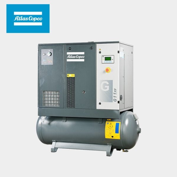 Atlas Copco G11 Oil-injected Rotary Screw Air Compressor 11kW with Dryer and Air Tank Model