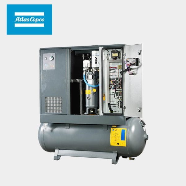 Atlas Copco G11 Oil-injected Rotary Screw Air Compressor 11kW with Dryer and Air Tank Model - Image 4