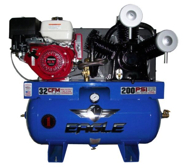 30-Gallon Stationary Gas Air Compressor by Eagle Compressor