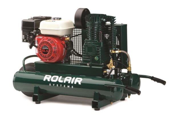 Rolair 6.5HP Honda-Powered 13.8CFM@90PSI 9-Gallon Twin-Tank Air Compressor